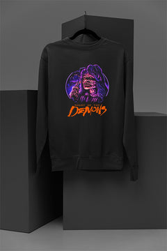Horror | Night of the Demons Cozy Pullover Sweatshirt | Creepy Comfort | Warmth for Halloween