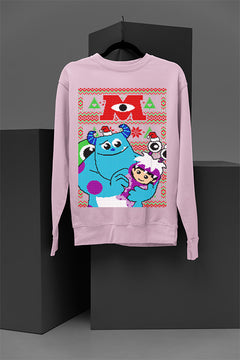 UGLY Limited Edition Monster Inc Christmas Sweatshirt | Monster Inc Christmas Ugly Sweater Design | Retro