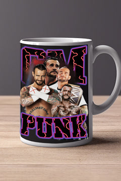 CM Punk 11oz Mug Featuring Pro Wrestling Star | WWE | Wrestling | Beverage Cup | Collectible Mug