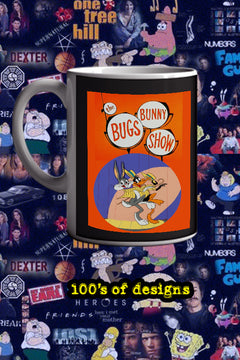 The Bugs Bunny Show 11oz Mug featuring Bugs Bunny | Vintage TV Show Collectible | Novelty Coffee Cup | Warner Bros Cartoon Porcelain Mug