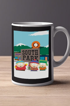 South Park 11oz Mug featuring Stan and Kyle Design | TV Show South Park Merchandise | Cartoon Character Coffee Cup