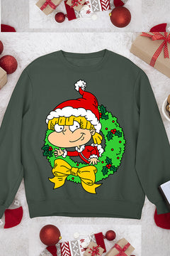 UGLY Angelica's Festive Fusion | Retro Rugrats Angelica | Christmas Ugly Sweatshirt