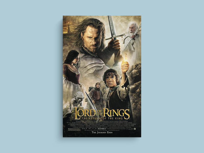 LOTR Return Of The King Canvas Print | Film Design | Movie Memorabilia | Actor Name