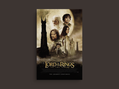 LOTR The Two Towers Canvas Print | Film Design | Aragorn | Legolas | Frodo | Movie Poster Art