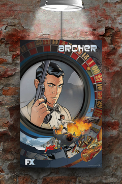 Archer Sterling Gloss Poster | H. Jon Benjamin Poster | Lana Kane TV Show Art/Typography | Trendy Archer Printed Poster | Premium Archer Fan Art Illustration