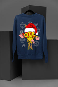 UGLY Goofy Giraffe in Santa Hat | Retro Christmas Ugly Design | Vintage 90