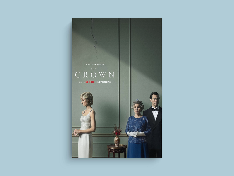 The Crown Canvas Print | Claire Foy Wall Art Decor | TV Show Queen Elizabeth II Poster | The Crown Fan Gift Idea