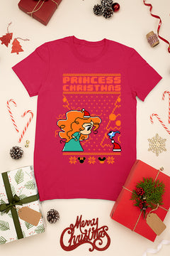 KIDS UGLY Princess Christmas T-shirt | Kids Christmas Ugly Design | Disney Princess | Vintage