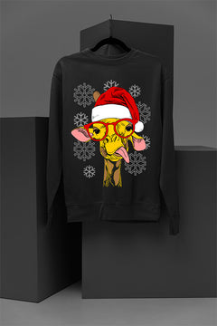 UGLY Goofy Giraffe in Santa Hat | Retro Christmas Ugly Design | Vintage 90
