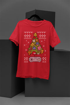 UGLY Nintendo Christmas Tree | Retro Mario Holiday Tee | Vintage Gamer Xmas Shirt