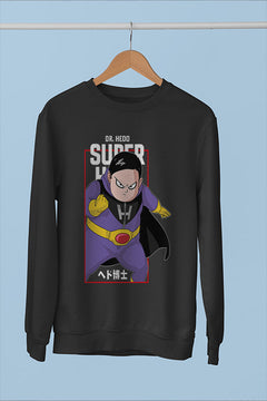 Dr Hedo Super Hero Power Sweatshirt | Dragon Ball Z Anime Tee | Comic Book Fan Apparel