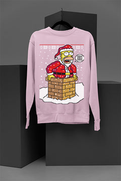 UGLY Santa Homer Simpson | Christmas Ugly Designs | Chimney Stuck Santa | Retro 90
