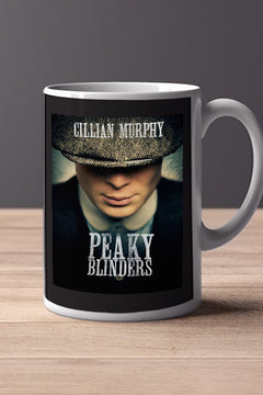 Peaky Blinders 11oz Mug featuring Cillian Murphy | Tommy Shelby-inspired Ceramic Cup for TV Show Fans | Vintage British Gangster Hype