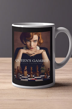 The Queen's Gambit 11oz Mug | Beth Harmon Design - TV Show Merchandise - Minimalist Chess Art - Anya Taylor-Joy Goods