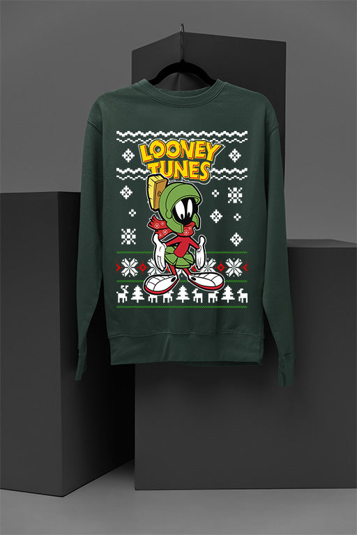 UGLY Marvin The Martian Christmas Sweatshirt | Looney Tunes | Retro Sci-Fi | Space Age