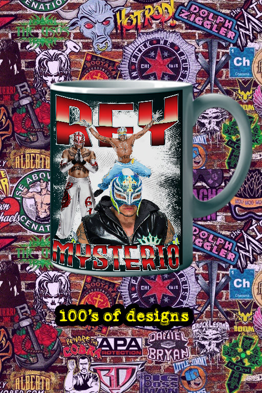 Rey Mysterio 11oz Mug - Pro Wrestling Superstar Design | WWE Legend Rey Mysterio Merchandise