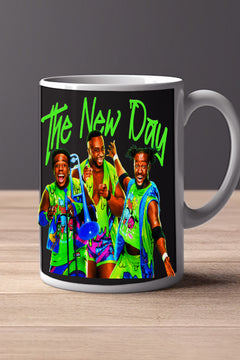 THE NEW DAY 11oz Mug featuring Pro Wrestling's Kofi Kingston | Xavier Woods | Big E - Unique Gift for Fans - WWE Inspired Design