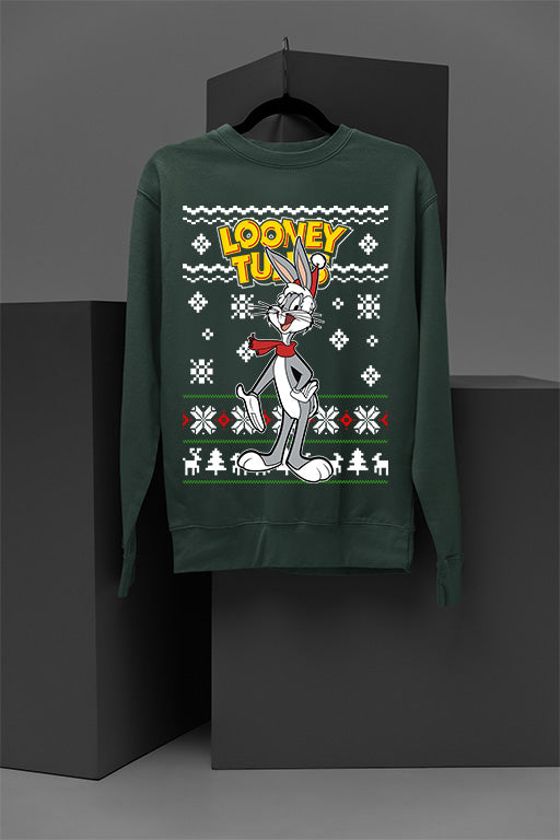 UGLY Bugs Bunny Christmas Retro Festive Sweatshirt | Looney Tunes Nostalgia |