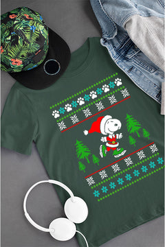 KIDS UGLY Peanuts Snoopy Christmas Spirit Tee | Vintage Snoopy Design | Retro Kids