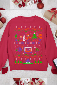 UGLY Retro Guardians of the Galaxy Crew Cassette Tape Christmas Sweatshirt | Marvel-inspired Vintage Holiday Swe