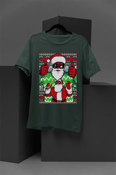 UGLY Deadpool-Santa Pool Christmas T-Shirt | Pop Culture Holiday Apparel | Festive Ugly Design