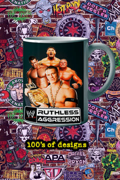 RUTHLESS AGGRESSION 11oz Mug Pro Wrestling | RUTHLESS AGGRESSION Design featuring Lead Actor Name