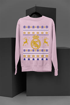 UGLY Real Madrid Christmas Sweatshirt | Vintage Madrid Logo | Retro Christmas Apparel | Best of Real Madrid