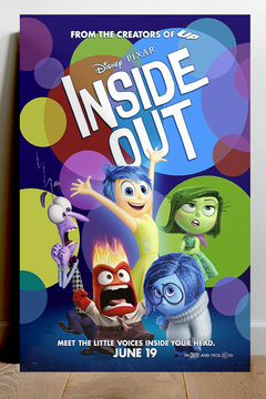 Inside Out - Premium Gloss Poster of Amy Poehler | Joy | Sadness | Anger | Disgust | Fear | Film Movie Design