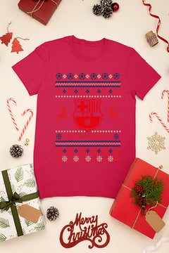 "KIDS UGLY Barcelona FCB Logo Christmas Tee | Kids Ugly Christmas Sweater |