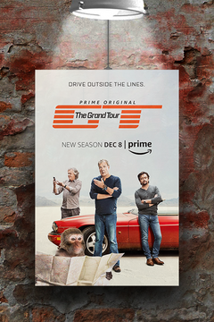 The Grand Tour Jeremy Clarkson Premium Gloss Poster | TV Show Memorabilia Richard Hammond Design | Unique Grand Tour Fanart Wall Art Matt Finish Poster