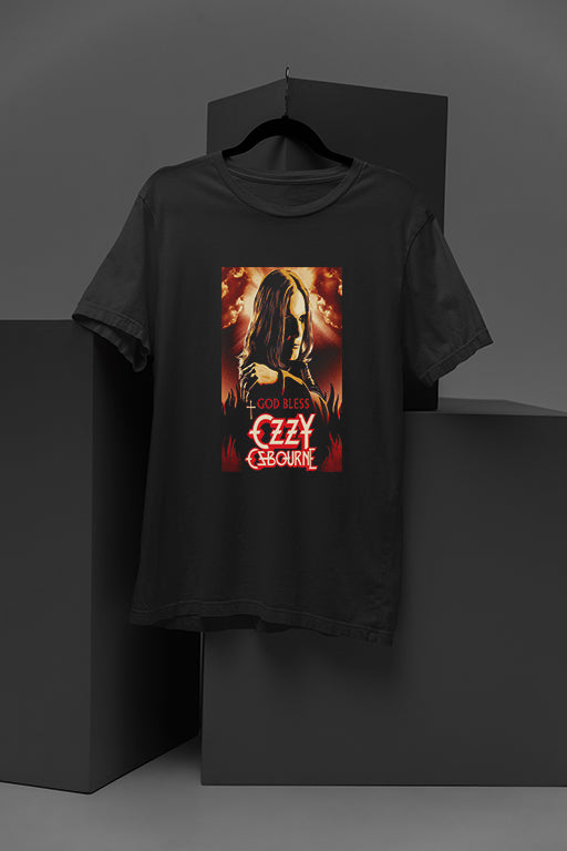 God Bless Ozzy Osbourne | Band Tee | Vintage Rock | Heavy Metal | Concert Tee | 80s Rock | Legendary Music | Iconic Design | Retro Style | Rock Band Shirt | Ozzy Osbourne Fan | Unique Tee | Music Merch |