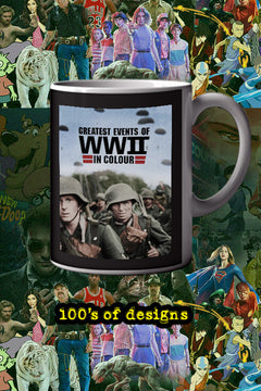 Greatest Events of WWII in Colour 11oz Mug | TV Show Design | Collectible Memorabilia | David Attenborough