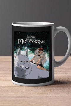 Princess Mononoke 11oz Mug | Film Memorabilia | Princess Mononoke Design | Ashitaka Mug