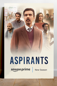 Aspirants Web Series Poster | TV Show Aspirants | Premium Gloss Print | Vintage Aspirants Design | Lead Actor Name Poster
