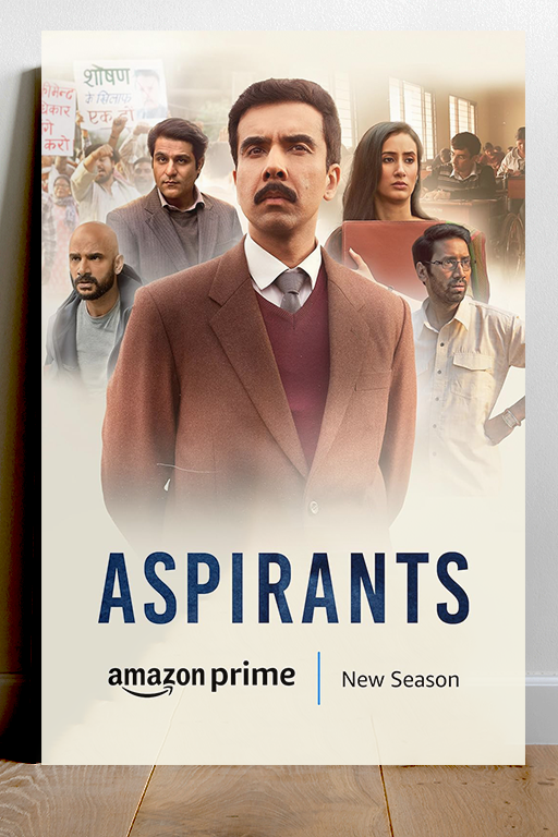 Aspirants Web Series Poster | TV Show Aspirants | Premium Gloss Print | Vintage Aspirants Design | Lead Actor Name Poster