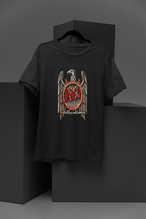 Slayer Rock Band | Vintage Metal Band Tee | Thrash Metal Merch | Reign in Blood Era Shirt | Raining Blood Graphic Tee | Heavy Metal Fashion | Metalhead Gift Idea