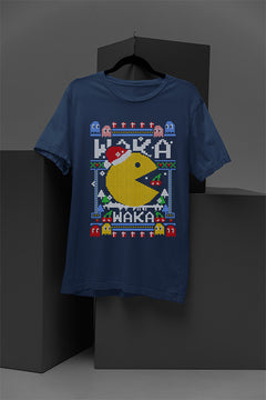 UGLY Retro Pacman Christmas T-Shirt | Vintage Arcade Gaming | Festive Ugly Design |