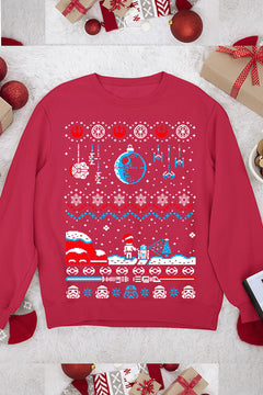 UGLY Galactic Festivities Star Wars Navideño Christmas Sweatshirt | Jedi Holiday Cheer | Sithmas