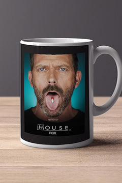 House M.D 11oz Mug featuring Hugh Laurie | TV Show House M.D Design - Trendy Gift for Fans - Dr. Gregory House Poster Art