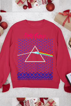 UGLY Psychedelic Christmas Floyd Sweatshirt | Vintage Rock Band Xmas Apparel | 70s