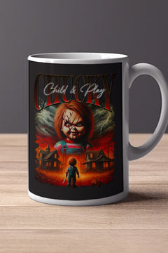 Halloween Chucky 11oz Mug | Horror Film Chucky Design | Scary Movie Fan Gift