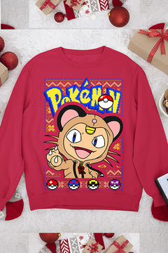 UGLY Meowth Monstrosity | Christmas Ugly Design | Team Rocket Cat | Retro