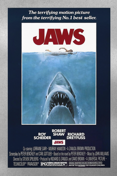 Jaws | Roy Scheider Gloss Poster | Film Memorabilia | Movie Fan Art | Shark Design