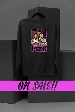 CM Punk WWE Sweatshirt | Best in the World Collection | Straight-Edge Superstar Apparel | Vintage