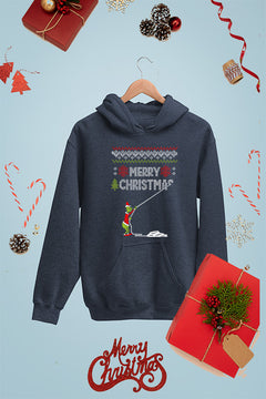 KIDS UGLY | Grinch Merry Christmas | Kids Christmas Ugly Design Hoodie | Retro
