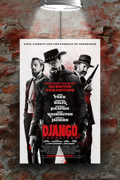 Django Unchained Jamie Foxx Gloss Poster | Western Movie Wall Art Decor | Film Memorabilia Print | Quentin Tarantino Fan Gift