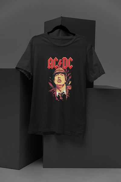 ACDC Angus Rock Band Tee | Vintage-inspired Rock Shirt | ACDC Fan Favorite | Retro 80s Rock Style | Angus Young Inspired Design | Classic Rock Band Fashion