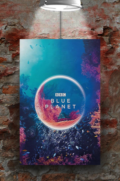 The Blue Planet David Attenborough Gloss Poster | TV Show Design | Ocean Documentary Art | Premium Quality Print | Wall Decor for Nature Lovers