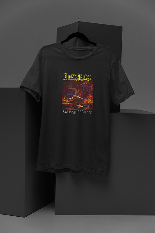 Judas Priest Sad Wings Of Destiny | Vintage Metal Band Tee | Retro Rock Fashion | 70s Heavy Metal Merch | Classic Hard Rock Style | Heavy Metal Music Apparel | Edgy Judas Priest Tribute Shirt