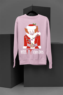 UGLY Yet Festive Pennywise from IT Christmas Sweatshirt | Horror Clown | Stephen King | Red